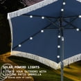 thumbnail image 5 of Autlaycil 7.5 ft Fringe Patio Umbrella with 18 LED Lights and Sturdy Ribs for Lawn, Garden, Backyard and Pool - Navy Blue, 5 of 8