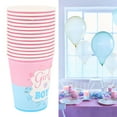 thumbnail image 3 of Vaso De Papel Para Beber, Vaso De Papel Reciclable Decoración De Fiesta Color Azul Rosa Para Barbacoas Para Fiestas De Baile Para Cumpleaños, 3 of 7