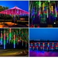 thumbnail image 3 of LINLIN Solar Meteor String Lights, 30cm 10 Tubes Falling Rain Lights Solar Garden String Lights for Garden, 3 of 8