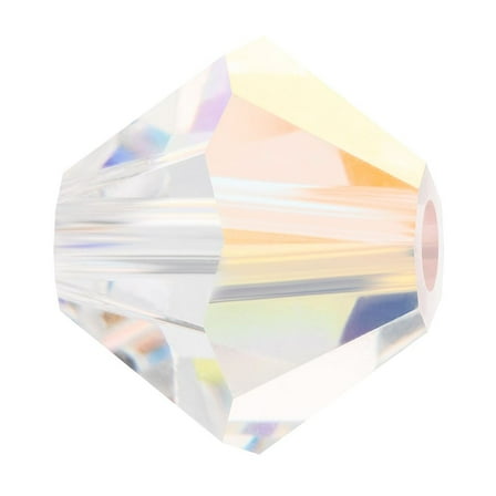 Preciosa® Crystal Beads Czech Crystal Bicone(451 69 302 Rondelle) 00030 200 Crystal AB 6mm Hole: 1mm