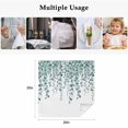 thumbnail image 5 of Cloth Napkins Set of 8 - 20x20 Inches, Teal Green Eucalyptus Leaves Washable Reusable Table Napkins, Spring Plants Leaves Country Soft & Absortbent Dining Napkin for Party Wedding Hotel Restaurant, 5 of 8