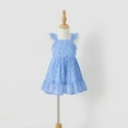 thumbnail image 2 of PatPat Family Matching Blue Swiss Dot Textured Halter Neck Sleeveless Dresses, Light Blue, Baby Girl 9-12M, 2 of 6