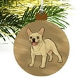thumbnail image 2 of French Bulldog Smiling Pet Dog Wood Christmas Tree Holiday Ornament, 2 of 3