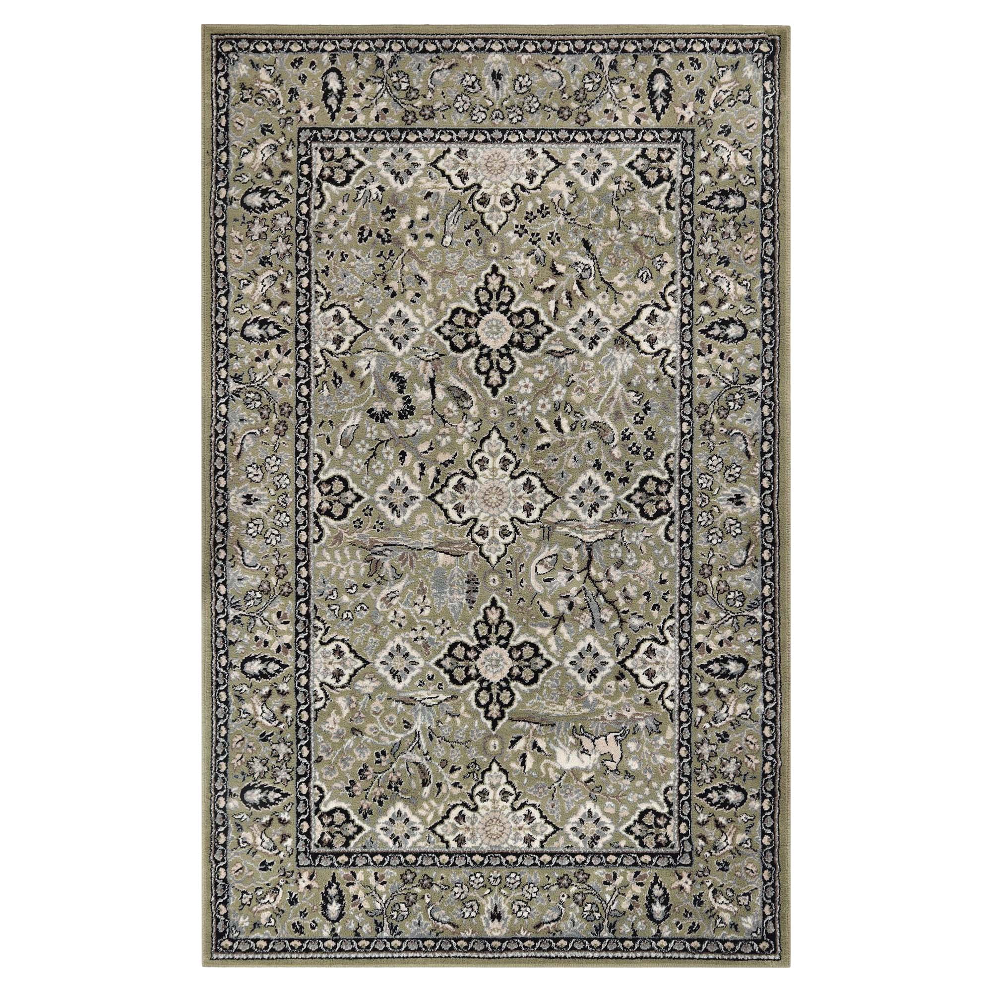 Superior Radcliffe Floral Medallion Indoor Area Rug, 3' x 5', Green
