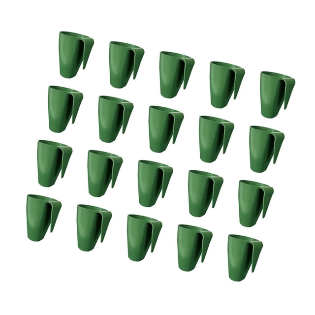 20 piezas de macetas para plántulas de fresa, versátiles para trasplantar, accesorios para herramientas de cultivo verde, colgantes laterales. Talla S