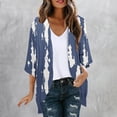 thumbnail image 5 of Yievot Womens Open Front Cardigan Floral Print 3/4 Sleeve Chiffon Cardigans Lightweight Breathable Casual Tops, 5 of 5