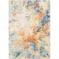 thumbnail image 2 of Mark&Day Outdoor Rugs, 7x9 Rippey Modern Abstract Marble Indoor/Outdoor Burnt Orange Area Rug, Non Shedding Ivory Blue Carpet for Patio, Porch, Deck, Bedroom, Living Room or Kitchen (6'11" x 9'), 2 of 6