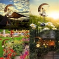 thumbnail image 5 of Solar Fairy Moon LED Light Outdoor Garden Moon Star Crackle Glass Globe Stake Metal Lights Decorative Waterproof Warm White LED for Pathway Lawn,Patio or Courtyard, 5 of 7