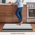 thumbnail image 5 of Black Stripe Door Mat&nbsp;Indoor Outdoor Entrance, Non Slip Small Rug for Kitchen Bathroom Entryway Rug, Modern Rustic Horizontal Black Striped Washable Doormat Floor Mat for Office 18x30 Inch, 5 of 8