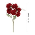 thumbnail image 3 of Artificial 6-headed Chrysanthemum Bouquet Small Bouquet Wedding Bridal Bouquet Artificial Flower Arrangement Setting., 3 of 6