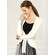 thumbnail image 2 of Cardigan Dobladillo Rizado RebeDe Punto Frente De CorbaPaMujeres blanco L, 2 of 6