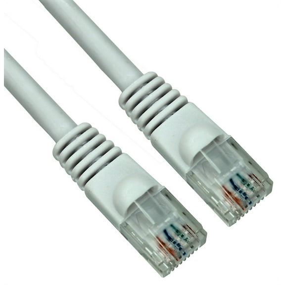 7ft Cat6 UTP 550MHz Copper Patch Cable Category 6 Unshielded Twisted Pair Snagless Network Internet Cord Molded Boots White