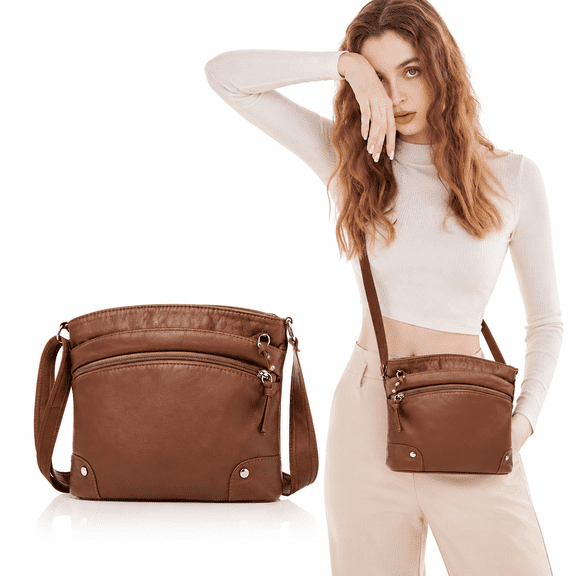 GASTROPOD 2026 New Leather Crossbody Satchel Bag Vintage Purses Handbags for Women for Daily,Shopping,Travel,Office,Casual