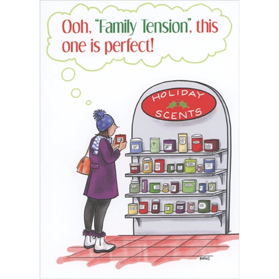 RSVP Family Tension Scented Candle Funny / Humorous Christmas Card
