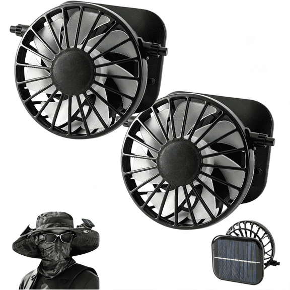 HIBIBUD Solar Fan Replacement,Mini Solar-Powered Fan for Hat Replacement,Portable 3-Speed Adjustable Solar Fans,Mini Cooling Fans Hats Accessories for Outdoor Camping Fishing
