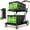 Green, variant on Rvchic Functional Collapsible Carts with 2 Storage Crates,8-in-1 Mobile Folding Trolley with 360°Rolling Wheels for Shopping,Picnic,Warehouse,Yellow