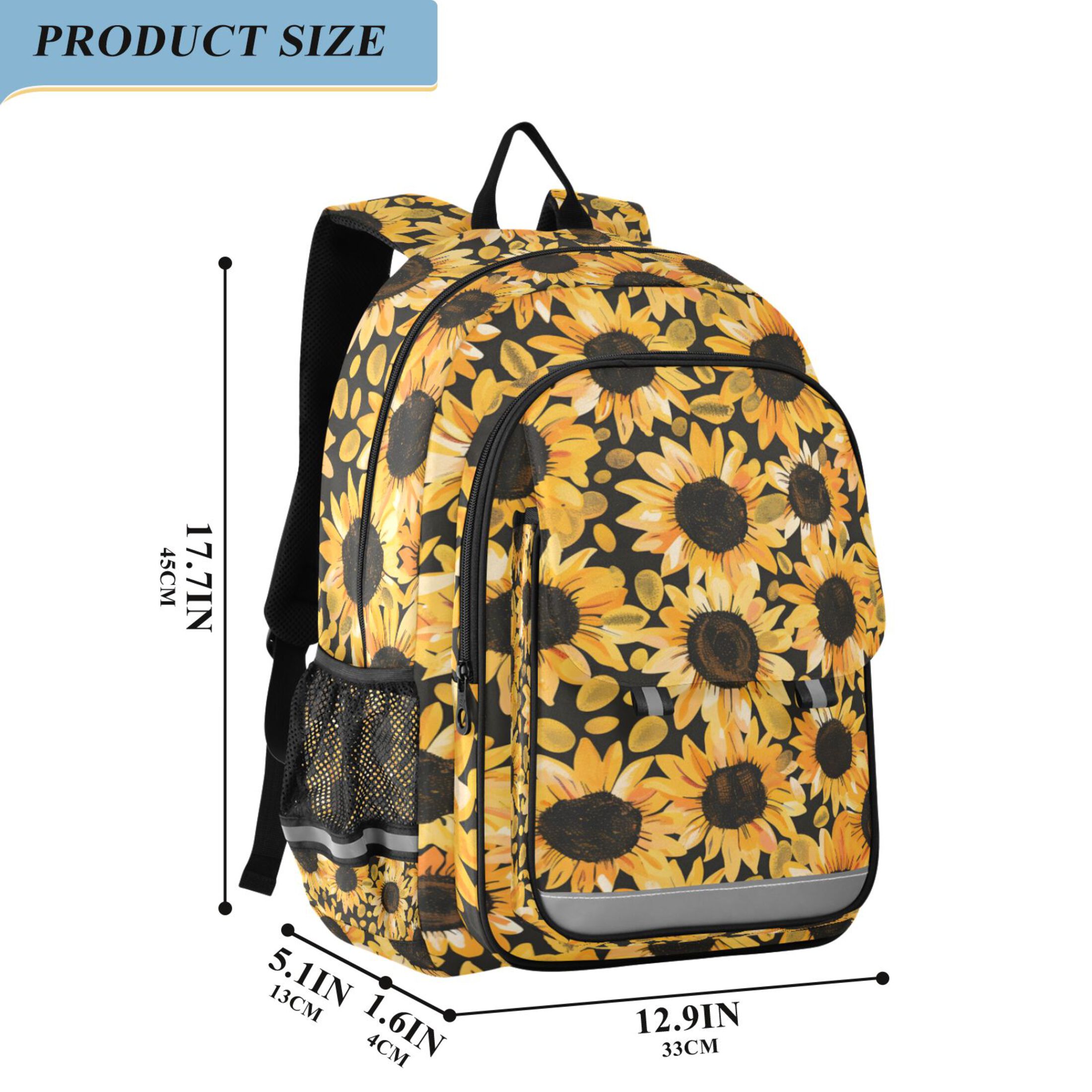 ALAZA Sunflowers Laptop Backpack Purse Travel Bag Casual School Bookbag Rucksack for Women Men