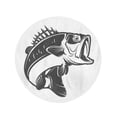 thumbnail image 2 of LADDKA 60 inch Round Beach Towel Blanket Black Bass Fish for Label Emblem Sign Brand Mark Travel Circle Circular Towels Mat Tapestry Beach Throw, 2 of 2
