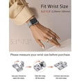 thumbnail image 3 of Wearlizer Stainless Steel Band Compatible with Apple Watch Band for Women 38/40/41/42/44/45/46/49mm, Studded Link Bracelet Strap, Dressy Metal Band for Series 11/10/9/8/7/6/5/4/SE/Ultra, 3 of 7