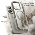 thumbnail image 3 of JETech Magnetic Case for iPhone 16 Pro 6.3-Inch Compatible with MagSafe, Shockproof Phone Bumper Cover, Solid Color Matte TPU Frame, Anti-Scratch Clear Back (Natural Titanium), 3 of 6
