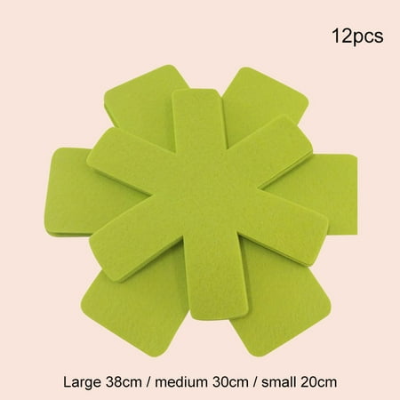 

Durable Non-Woven Pot Pad Multifunctional Heat-Resistant Pan Protector for Home Kitchen Restaurant Green