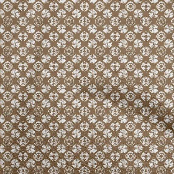 oneOone Rayon Brown Fabric Asian Tye & Dye Quilting Supplies Print Sewing Fabric By The Yard 56 Inch Wide