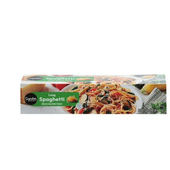 Signature S 100% Semolina Low Fat Sodium Free Long Spaghetti Pasta