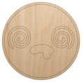 thumbnail image 1 of Kawaii Cute Dazed Confused Drool Face Wood Shape Unfinished Piece Cutout Craft DIY Projects - 4.70 Inch Size - 1/8 Inch Thick, 1 of 7