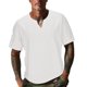 thumbnail image 1 of pstuiky camisetas para hombre, Blusas y camisas de manga corta con cuello redondo irregular de color liso para hombre camisetas de hombre xl, 1 of 5