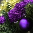 thumbnail image 6 of 50 Feet Christmas Tree Tinsel Garland Metallic Twist Garland Sparkly Foil Streamer for Mardi Gras Parade Floats Christmas New Year Wedding Birthday Purple, 6 of 6