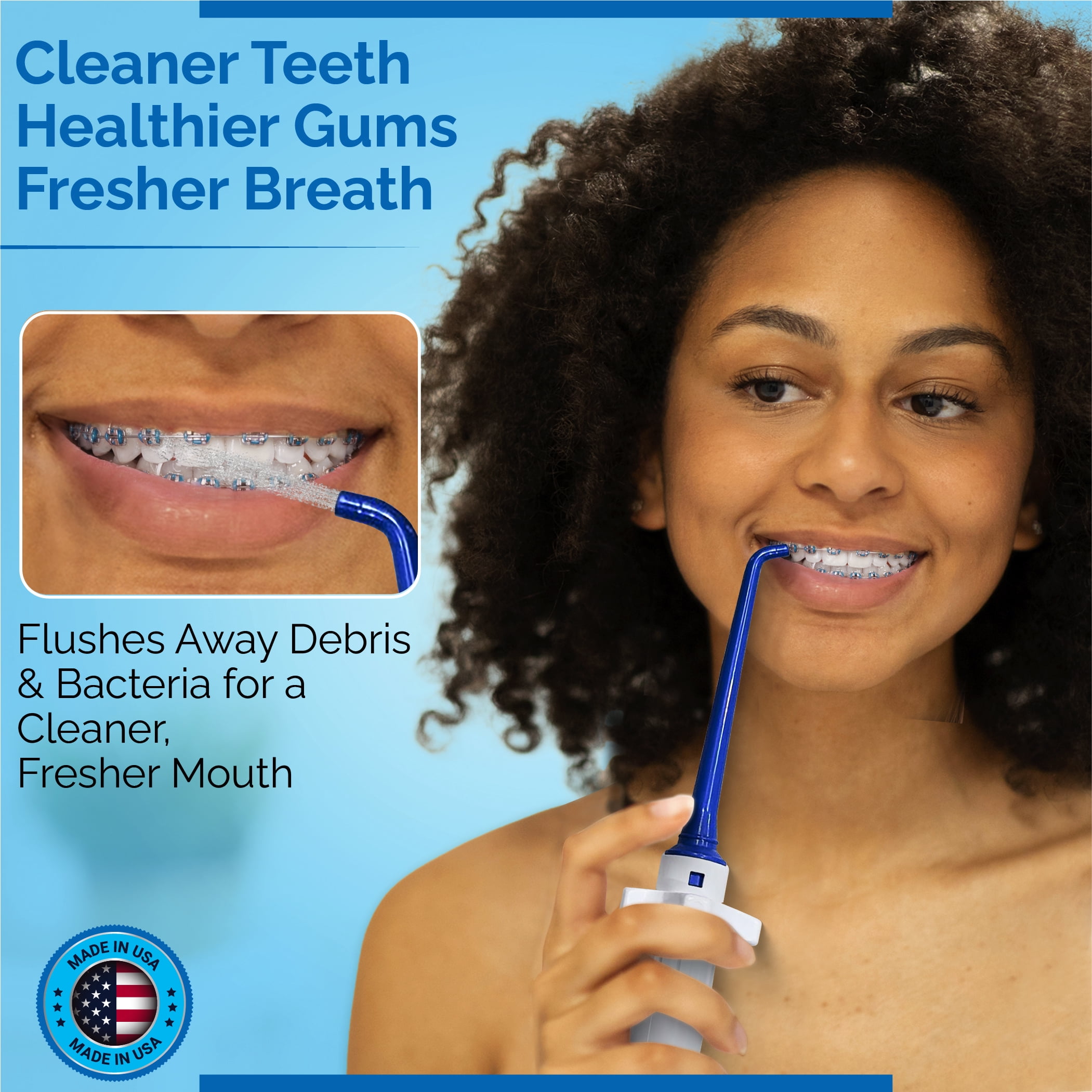 H2Oral Irrigator, Advanced Shower Water Flosser for Healthy Teeth and Gums