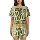 thumbnail image 1 of Fotbe Dinosaur Conjunto de Pijama Estampado para Mujer, 2 Piezas, Ropa de Dormir con Camiseta de Manga Corta y Shorts Suaves-Medium, 1 of 6