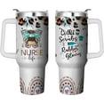 thumbnail image 1 of Gobelet d'Infirmière de 40 Oz avec Poignée et Paille - Tasse de Voyage à Double Paroi en Acier Inoxydable, Tasse Isolée Étanche pour Café - Cadeau Réutilisable pour Infirmières, 1 of 6