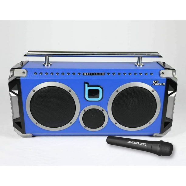 Bumpboxx Bluetooth Boombox Flare8 Blue Retro Boombox With Bluetooth Speaker Rechargeable Bluetooth Speaker Walmart Com Bumpboxx Bluetooth Boombox Flare8 Blue Retro Boombox With Bluetooth Speaker Rechargeable Bluetooth Speaker Walmart Com