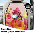 thumbnail image 5 of Gaeub Digital Nomad Pink Landscape Print Anti-Kick Storage Mat for Car Seats 2 Pcs, Car Kick Mats with 3 Pocket Protector, Essential Car Seat Protector for Child Car Seat,Car Seat Protector, 5 of 8