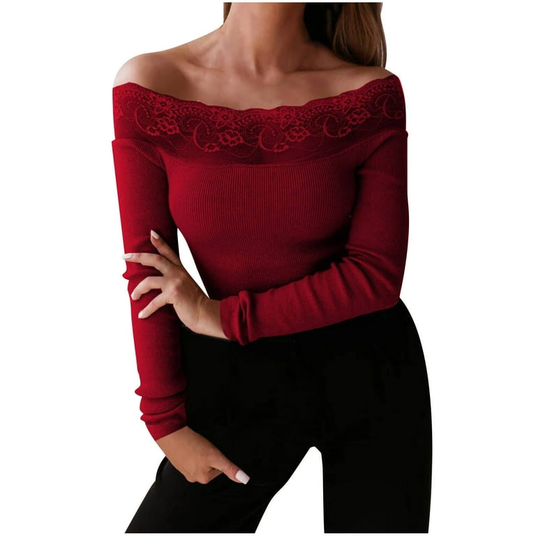 Sexy Solid Off-Shoulder Slim Knitting Sweater Sexy Solid Off-Shoulder Slim Knitting Sweater