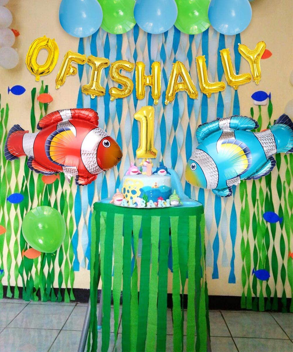 Fishing First Birthday Decorations, Gone Fishing Party Supplies, O