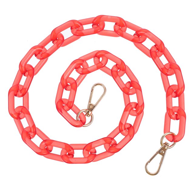 Weiweiguan 1Pc Acrylic Chain with Metal Buckles Beautiful Handbag Chain Bag Chain for DIY