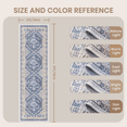 thumbnail image 6 of Roxstand 2'x8' Washable Runner Rug for Hallway Entrance Bedroom Entryway, Vintage Oriental Non Slip Stain Resistant Kitchen Rugs, Blue, 6 of 10