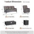 thumbnail image 2 of Giantfurnni 4 Piece Patio Wicker Furniture Set, Outdoor Swivel Rocker Chairs, All Weather Outdoor Patio Couch with Fire Pit Table for Deck Porch, 2 of 15