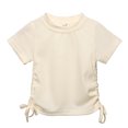 thumbnail image 2 of Emy Dola Toddler Girl Clothes 2 Piece Outfits Side Adjustable Drawstrings Short Sleeve Tops and Flare Leggings Pant Set 2-8T, 2 of 10