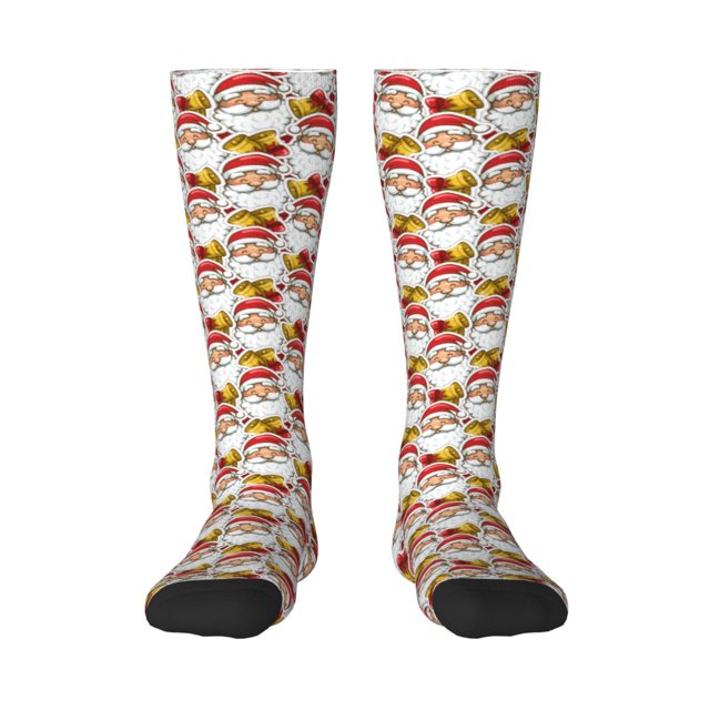 Balery Santa Claus bells Calcetines novedosos Calcetines deportivos Calcetines hasta la rodilla Calcetines de algodón Calcetines originales y geniales