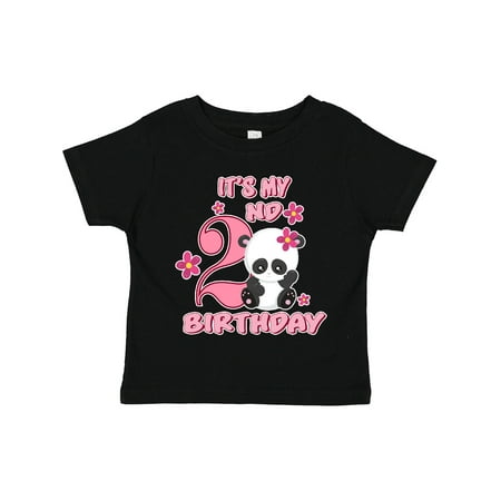 

Inktastic It s My Second Birthday with Panda Bear Gift Toddler Toddler Girl T-Shirt