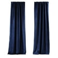 thumbnail image 5 of 3S Brother's Solid Luxury Matte Velvet Soft Curtains Set of 2 Panels Hanging Back Tap & Rod Pocket Home Décor Bedroom Kitchen Office Windows Room Darkering ( Admiral-Berry-52"x95"), 5 of 6