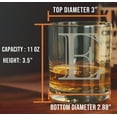 thumbnail image 4 of Monogram Etched Letter E 11oz Whiskey Rocks Glass Bourbon Scotch Lowball Old Fashioned Gifts for Him for Groomsmen for Husband, 4 of 6