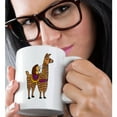 thumbnail image 2 of 3drose, Funny Cool Hedgehog Riding Llama Cartoon, 15oz Mug, 2 of 6