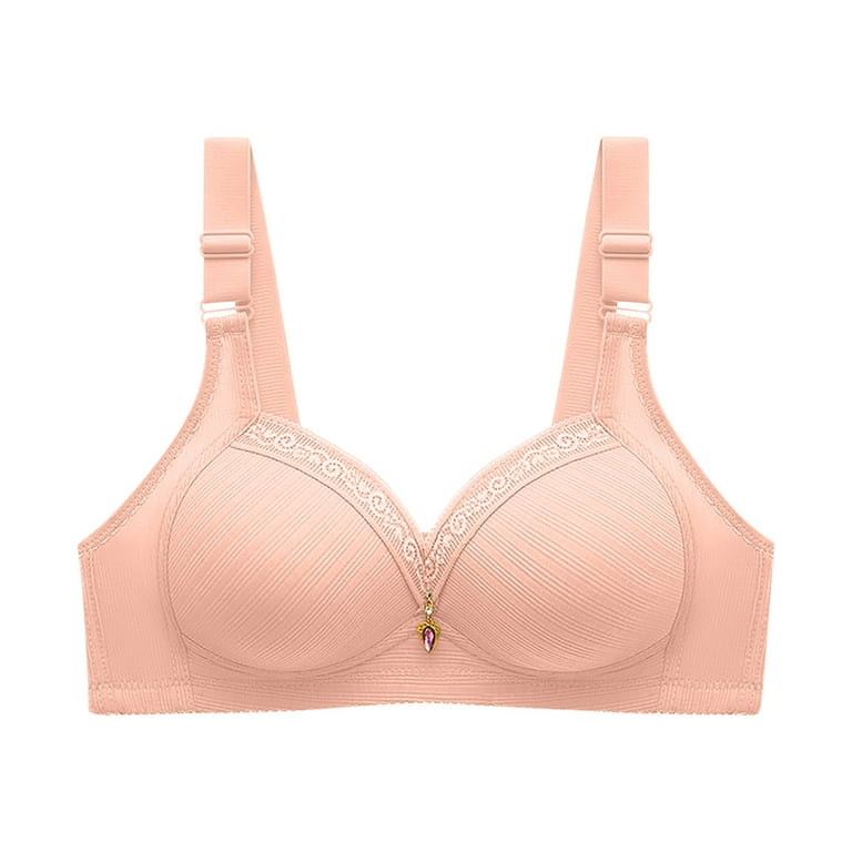 Bigersell Full-Coverage Wirefree Bra Women Embroidered Lace