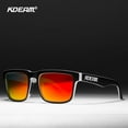 thumbnail image 3 of Brand New 3D Logo Square Polarized Sunglasses Vacationing Driving Sun Glasses Real Coating Lense KD332 C10Mirrored Blue, 3 of 6