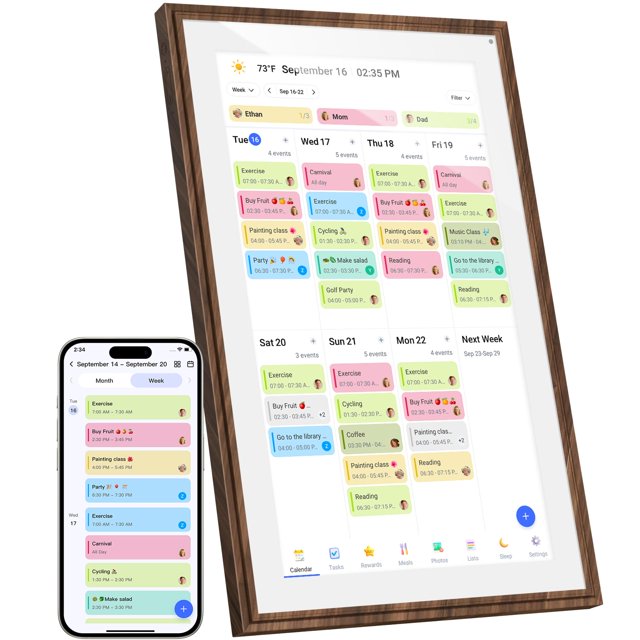 Calendario digital de tareas Canupdog 21,5 pulgadas Full HD