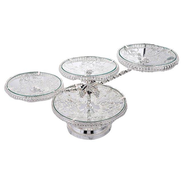 Cuenco de Almacenamiento de múltiples capas de lujo Sunnimix plato de frutas